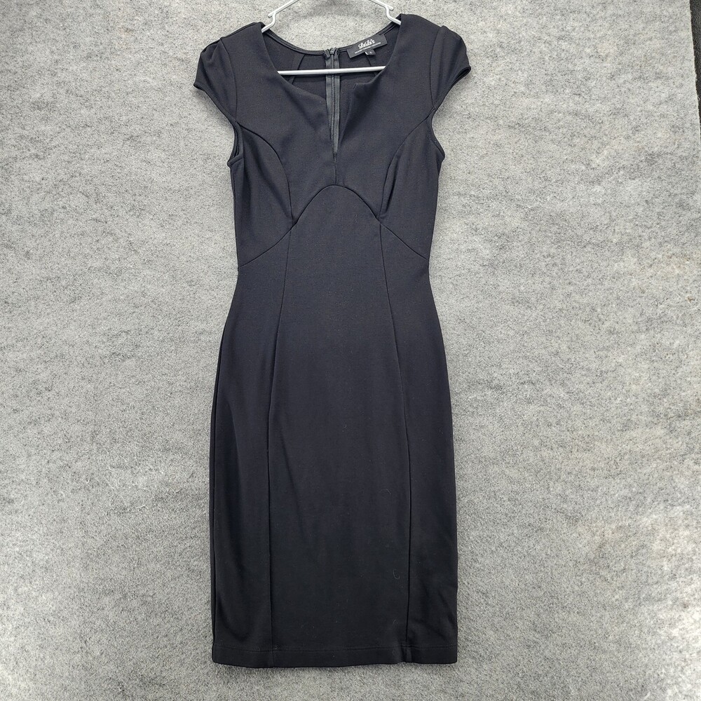 Lulus Dress Womens Small Short Sleeve Black Bodycon